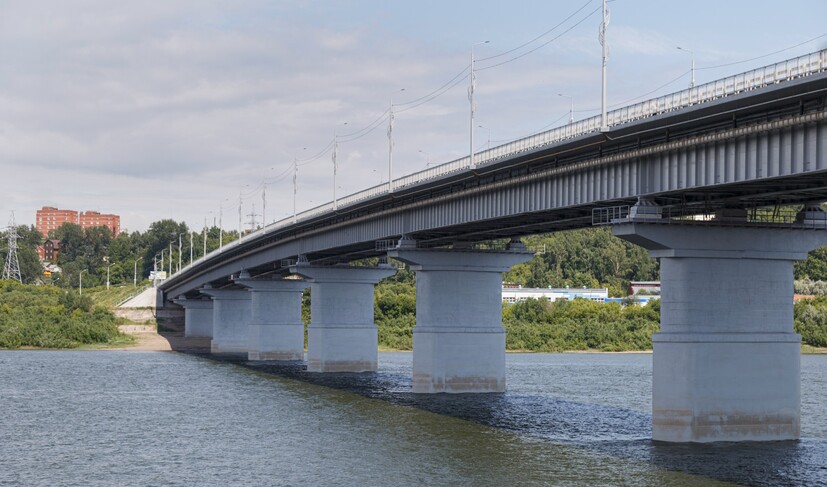 Композитное ограждение УПО-М, тип МСТ2_Коммунальный мост в Томске